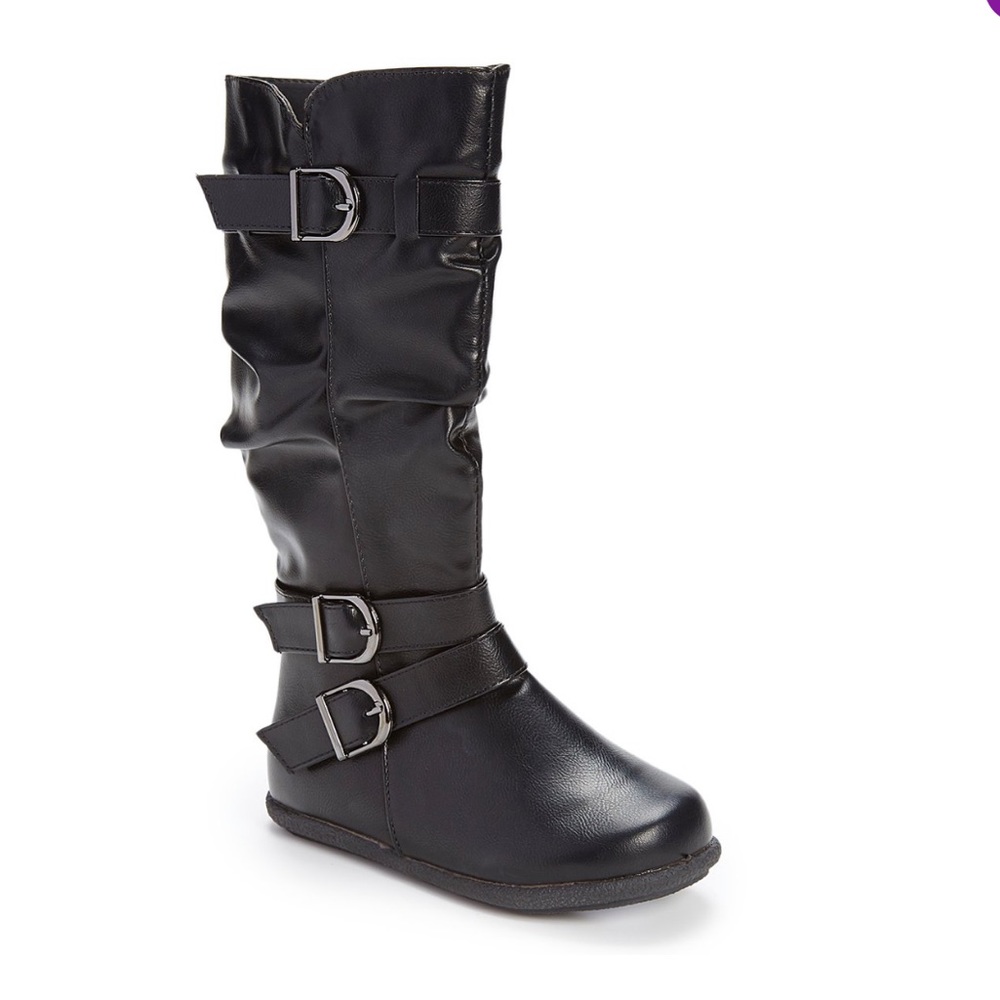NIB Black Buckle Boots